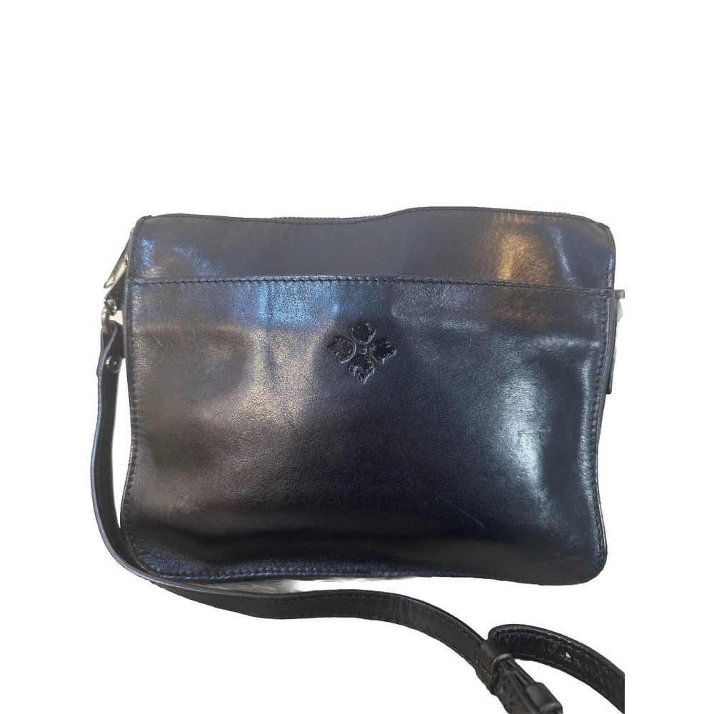 Patricia Nash Black Leather Crossbody Handbag‎ Purse